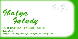 ibolya faludy business card